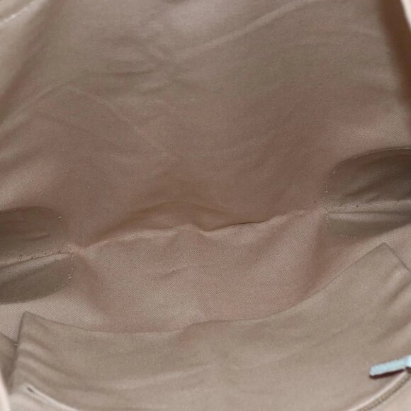 PRADA Tote Bag Canvas Leather Beige Light Blue - Picture 13 of 15